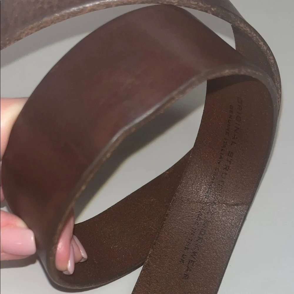 Original Structure BLUE Workwear Classic Dark Brown Leather Belt SZ 34